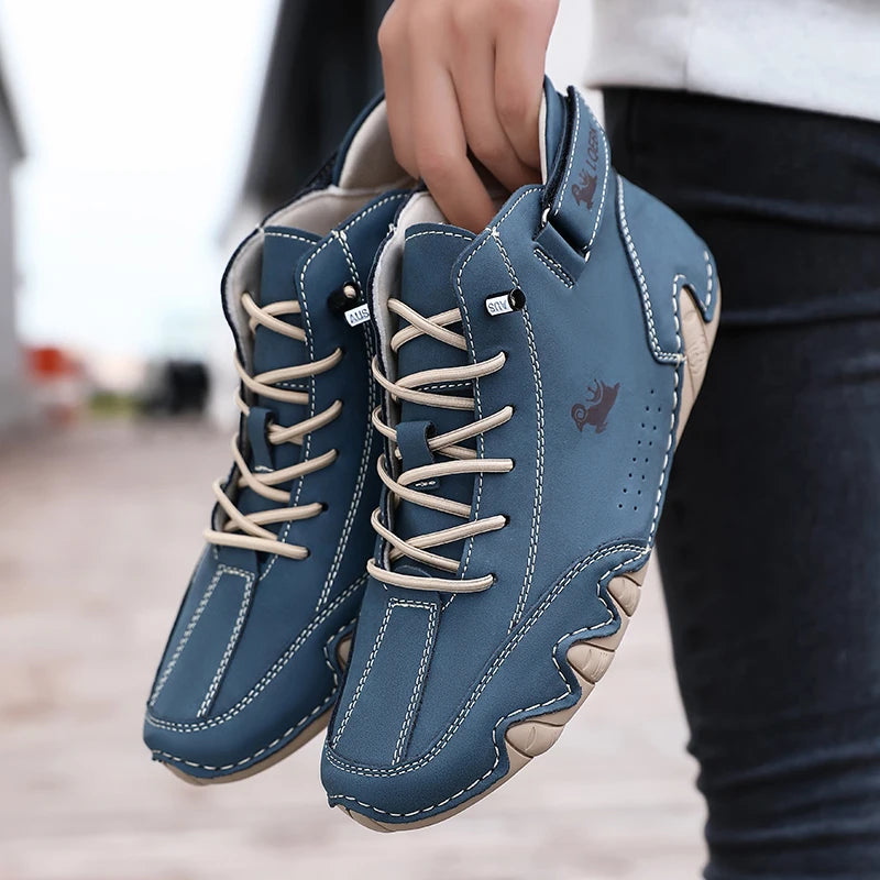 Leather Casual Shoes Sneakers for Men Fashion Outdoor Walking Loafers Shoes Comfortable Footwear Luxury Man Boots 2024 New In