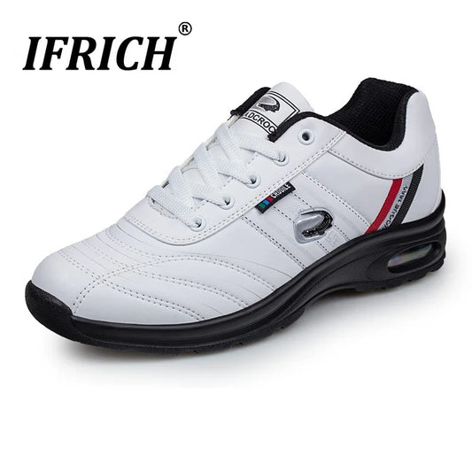 Men's Running Shoes Sport Athletic Sneakers Man Walking Gym Shoes Waterproof Leather Brand Cushion Training Tennis Golf Sneakers