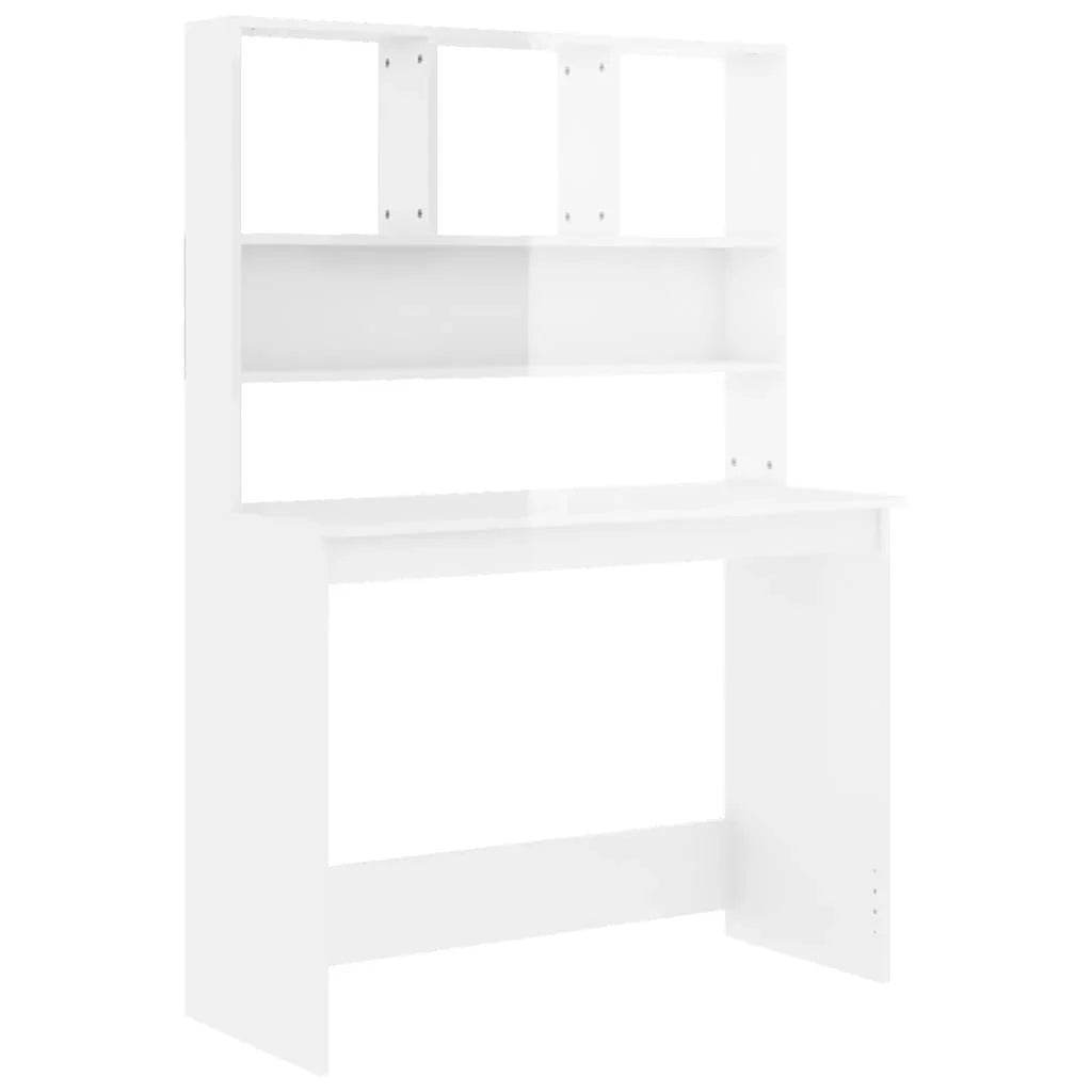 Office and shelves shiny white 102x45x cm wood engineering Nordic study Table Pc Gamer computer desk home office furniture