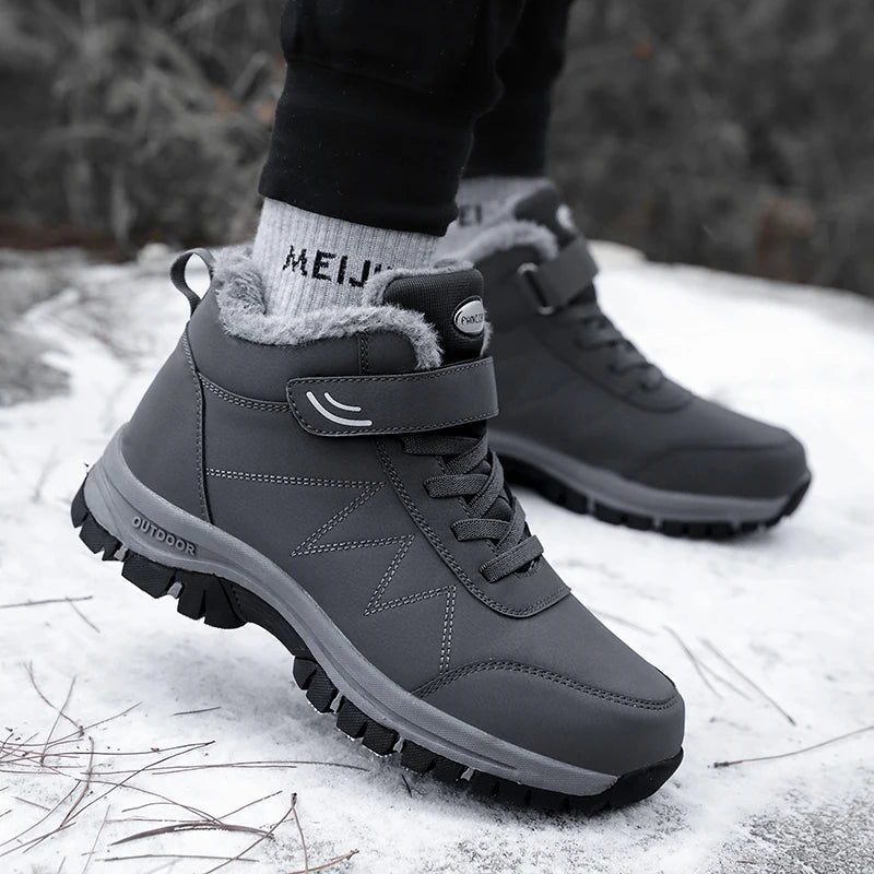 Men Top Quality Casual Snow Boots Waterproof Warm Winter Shoes Men Hiking Boots Outdoor Mountain Climbing Sneaker Man Trekking