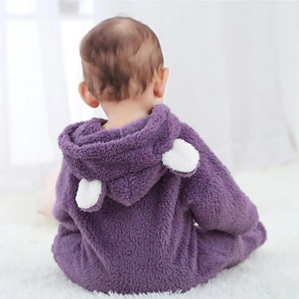 Newborn Baby Rompers Winter Warm Fleece Bebe Boys Girl Costume Infant Girls Clothing Animal Overall Baby Jumpsuits Xmas Outfit