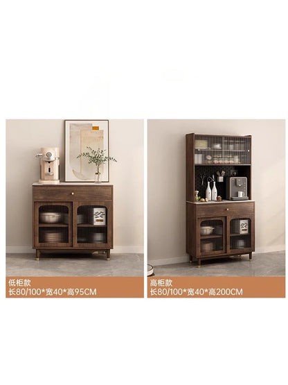 Retro Style Design Wine Cabinet Solid Wood Construction Storage Sideboard Wine Cabinet Lemari Sudut Vitrinas Bar Furniture Club