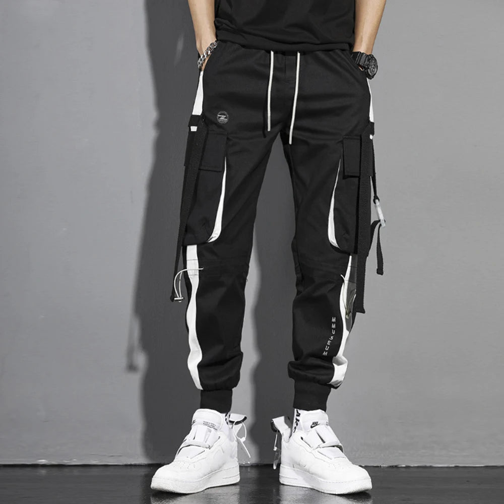 New 2024 Men Casual Trouser Streetwear High Waist Cargo Pants Joggers Versatile Hip Hop Harem Pants Casual Male Trousers