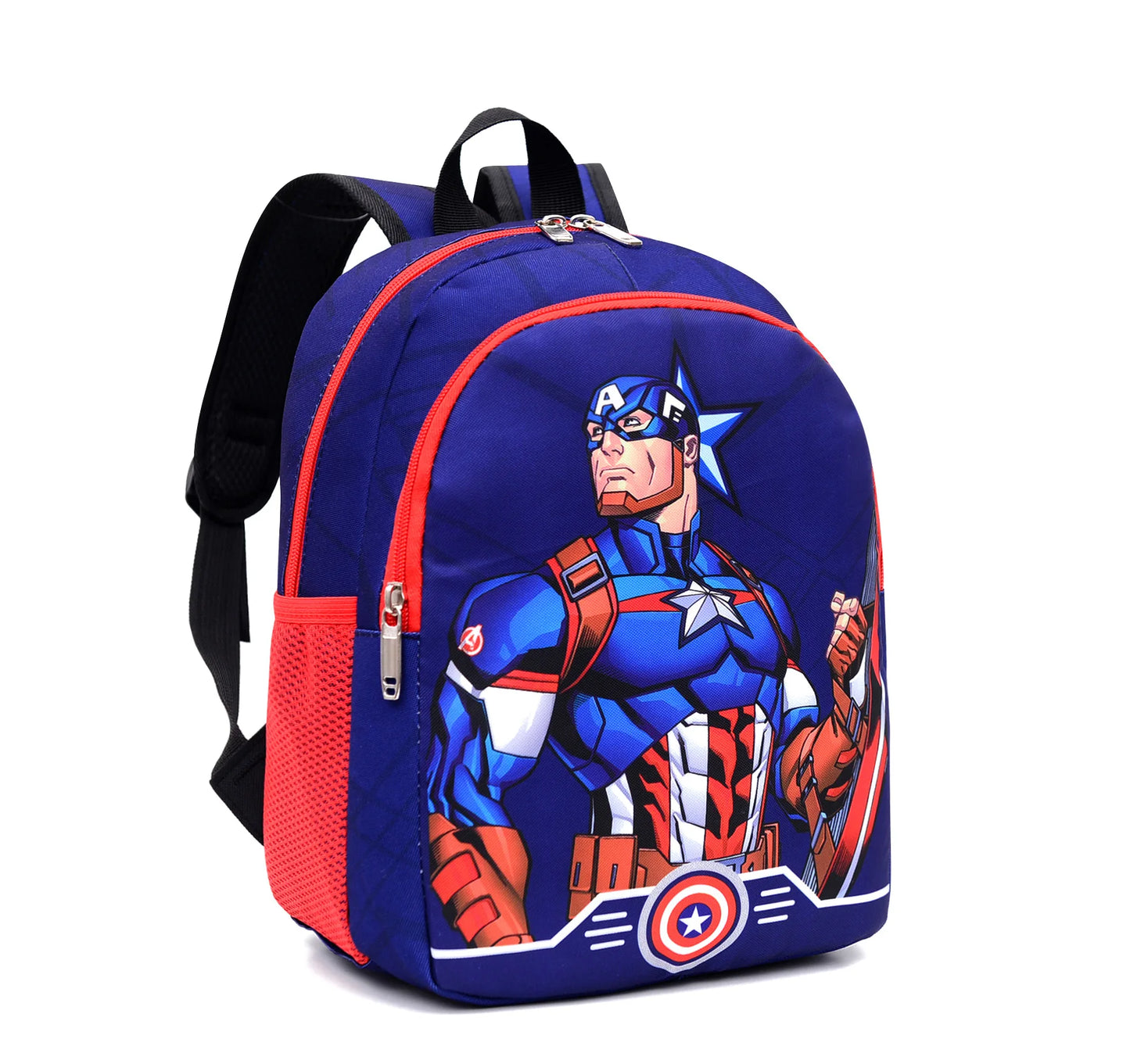 Disney Spider Man Backpack Children Cartoon Captain America Kindergarten School Bag For Boys Anit-lost Infantil Schoolbag Gift