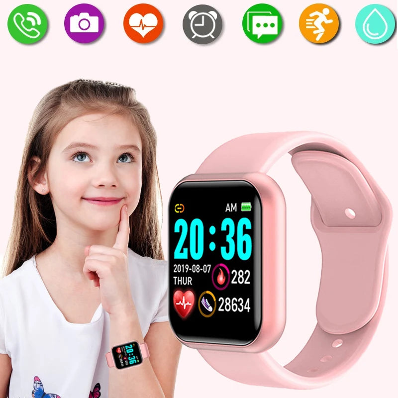 Children's Smart Watch for Girls and Boys Fitness Tracker with Heart Rate Monitor Sporty Wristwatch by Y68