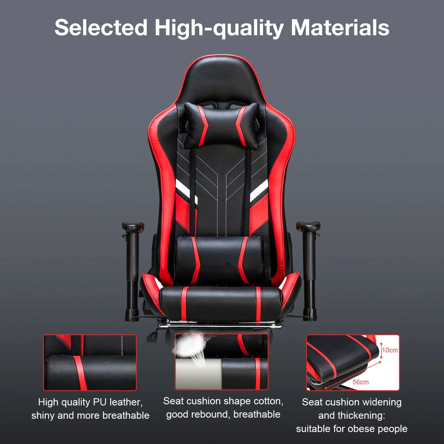 GC-RC03 Gaming Chair Massage Ergonomic High Back Design Lumbar Relax New Customized PU Massage Computer Office Chairs