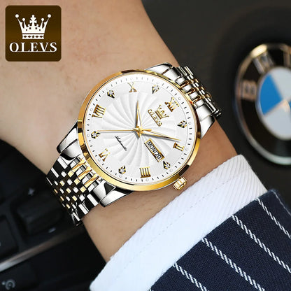 OLEVS Automatic Men's Watch Original Wrist watch Stainless steel Waterproof Swiss Movement Business TOP Brand Relógio Masculino