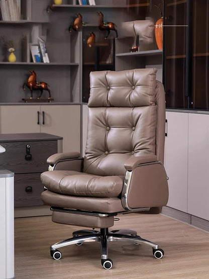 Commerce Leather Office Chair Electric Massage Legs Vanity Gaming Chair Headrest Study Silla De Escritorio Office Furniture Wall