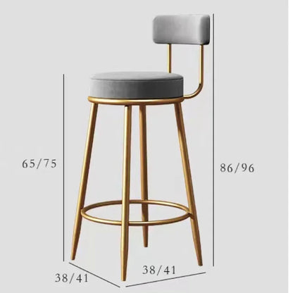 Wooden Chairs High Kitchen Stools Luxury Furniture Industrial Mid Century Chair Counter Stool Metal Floor Modern Bar Restaurant