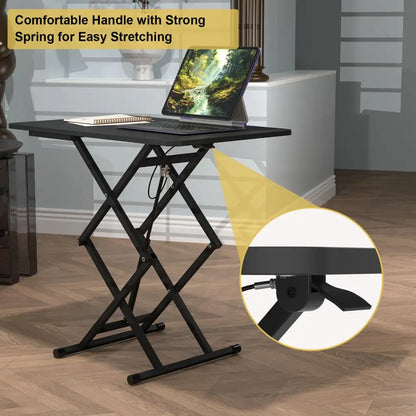 Mobile Lifting Table Computer Desk Height Adjustable Computer Desk PC Bed Table Portable Standing Desk Home Room Furniture HWC