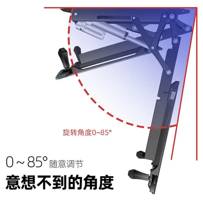 TV Electric Turner Remote Control Lifting Hanger Folding Rotating Hidden Ceiling Bracket 32-70 Inch