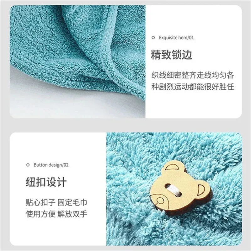 Women Hair Towel Microfiber Towel Bath Towels for Adults Home Terry Towels Bathroom Serviette De Douche Turban for Drying Hair