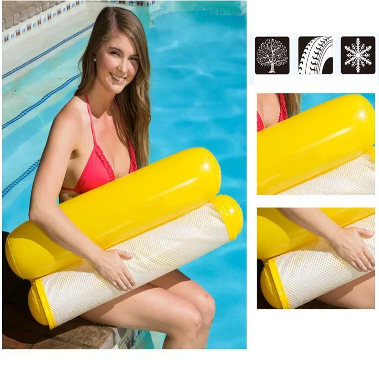 2023 New Water Hammock Recliner Inflatable Floating Swimming Mattress Sea Swimming Ring Pool Party Toy Lounge Bed For Swimming