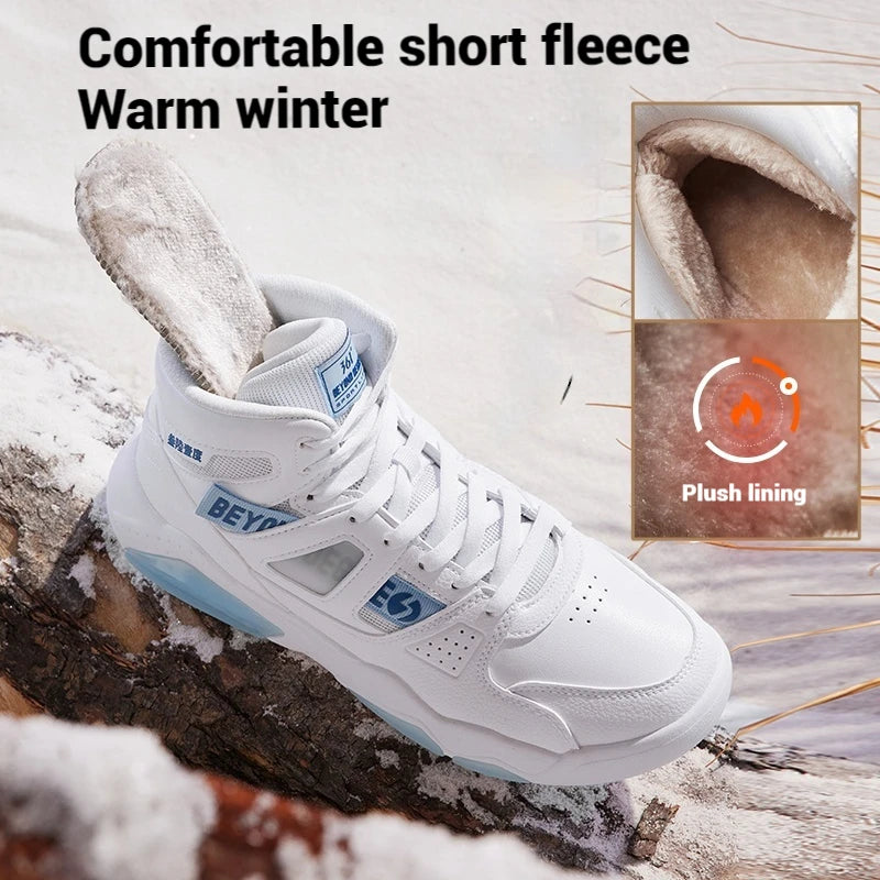 361 Degrees Men's Sports Shoes Winter Plus Velvet Warm Cotton Sneakers Casual Outdoors Comfortable Anti-slip Soft 672346602BF