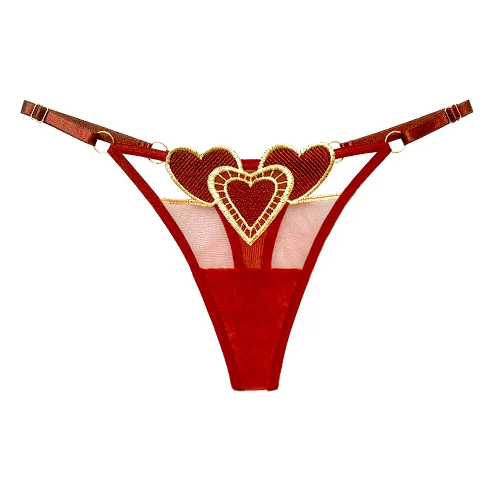 Girl heart day thong two cute fat second breathable low waist adjustable thin belt underwear women Retail and wholesale