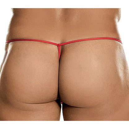 Men Sexy G-String Low Rise Sheer Thong Pouch Enhancing Bikini Lingerie Underwear T-back Slim Side Underpants Beach Swim Lingerie