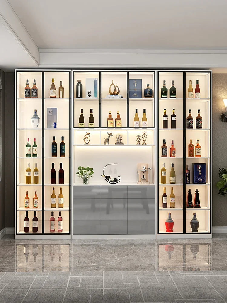 Vitrinas De Cristaly Madera Para Salon Wine Cabinet Collect Wine Cabinet Bookcase Armarios Para Sala De Estar Bar Furniture Club