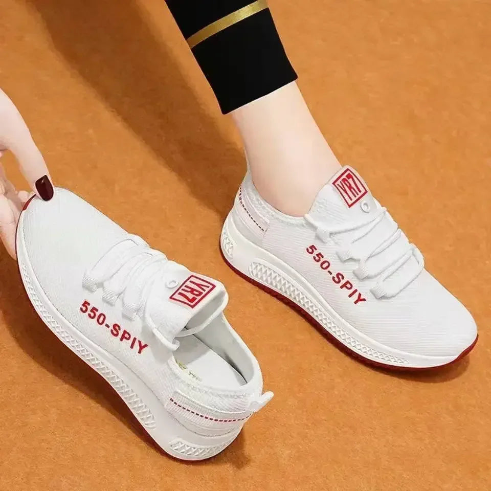 New leisure sports shoes for women in foreign trade, mesh breathable Korean style trendy shoes