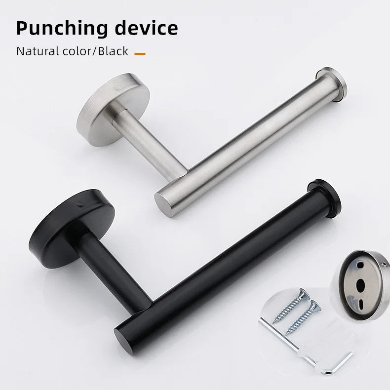 Self Adhesive Toilet Paper Towel Holder Stainless Steel Wall Mount No Punching Tissue Towel Roll Dispenser for Bathroom Kitchen