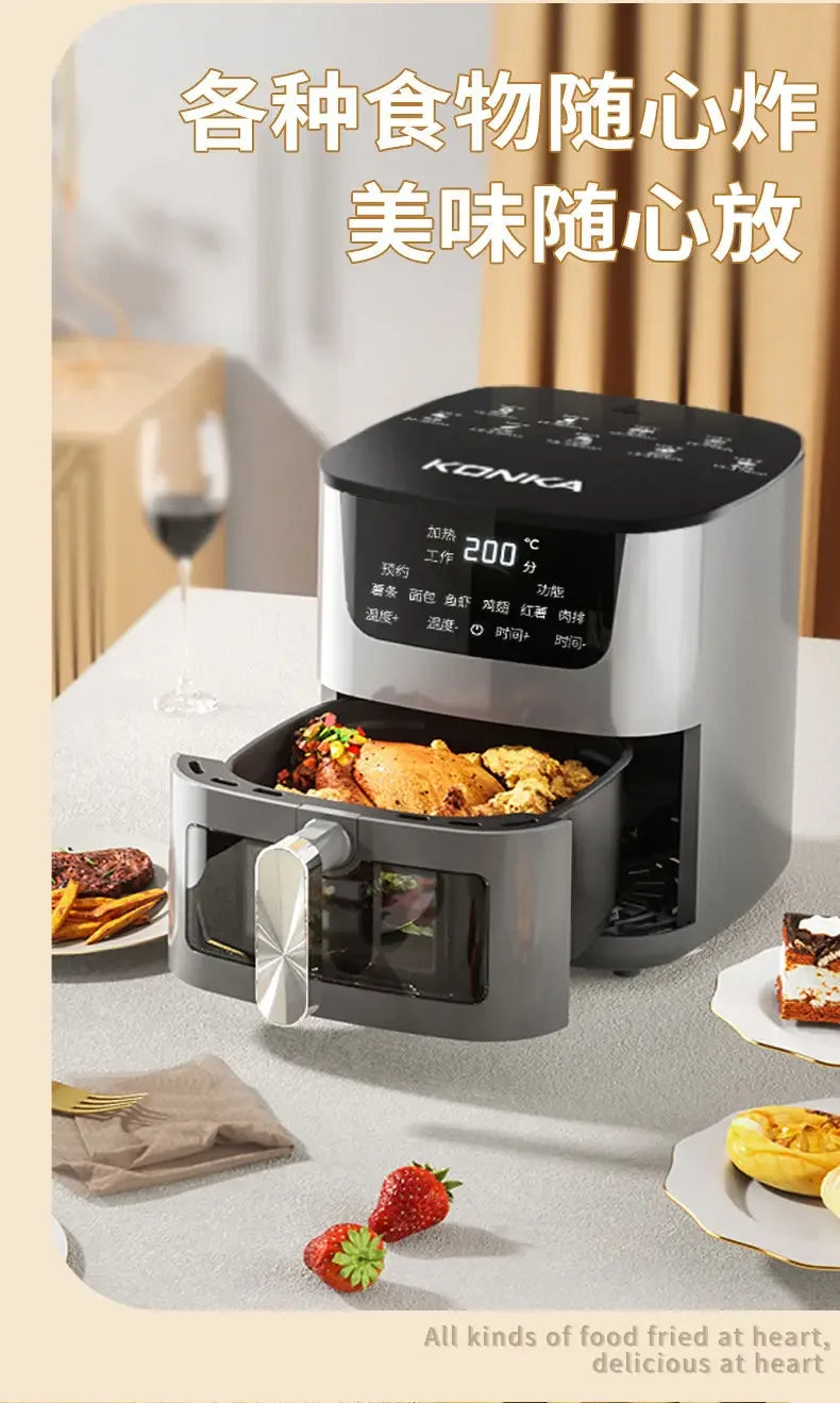 Konka visual air fryer fully automatic oven electric fryer household multi-function smart fritadeira eletrica air