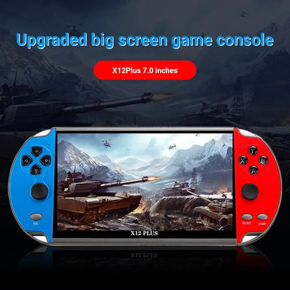 X12 PLUS Handheld Game Console 7.1 inch HD Screen Portable Retro Video Gaming Player Built-in 10000+ Classic Games