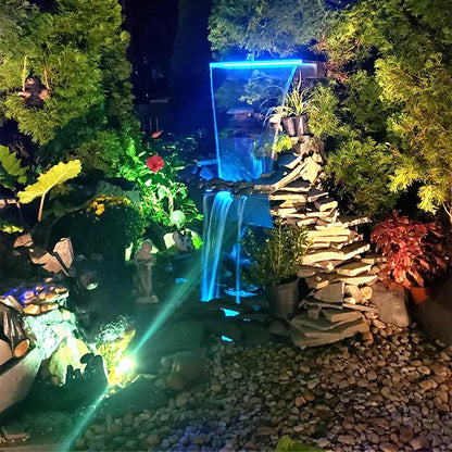 Acrylic waterfall water trough courtyard garden fish pond rockery water curtain wall water wall outlet with LED lights