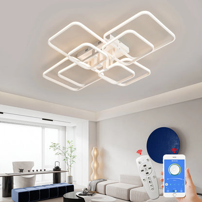 Smart Home Alexa Chandelier For Living Room Bedroom Home AC85-265V Modern Led Ceiling Chandelier Lamp Fixtures Free Shipping