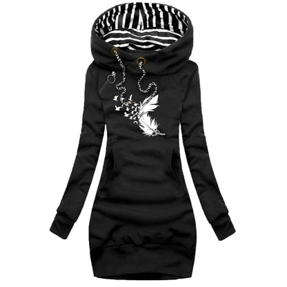 Newest Women Sweater Dress Long Sleeve Hoodie Dress Autumn Winter Casual Slim Sweater Hoodies Dress