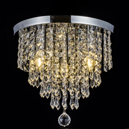 European style light luxury crystal Lustre chandelier living room bedroom bedroom E27 crystal ceiling lamp Fixtures Home Decor