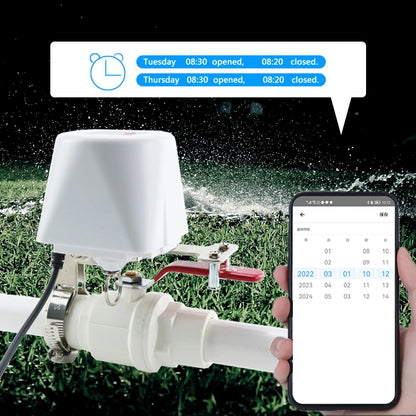 1/2" 3/4" 1" Tuya Zigbee Smart Gas Valve Garden Water Shut Off Timer Irrigation Controller with Alexa Google Assistant SmartLife