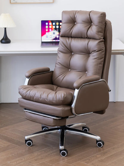 Commerce Leather Office Chair Electric Massage Legs Vanity Gaming Chair Headrest Study Silla De Escritorio Office Furniture Wall