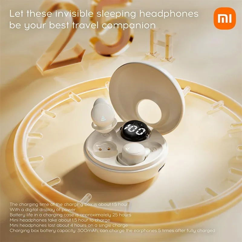 XIAOMI Wireless Earbuds Small Bluetooth Earphone For Sleeping Invisible In Ear ANC+ENC Noise Cancelling Headset With Mic