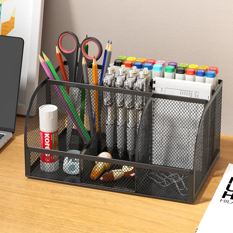 Metal Pen Holder Creative Simple Stationery Storage Box Pen Holder Desktop Decoration Simple Office Supplies Pen Holder Student