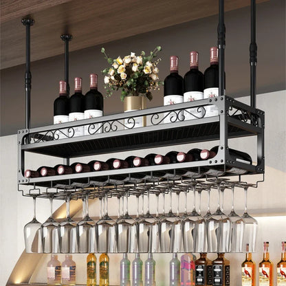 Shelves Minimalist Furniture Kitchen Storage & Organization Industrial Bar Bar Whiskey Display Salon Luxe Home Cabinet Liquor