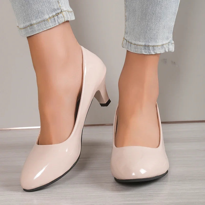 Women Pumps Nude Shallow Mouth Women Shoes Fashion Office Work Wedding Party Shoes Ladies Low Heel Shoes Shoes Soft Heels Women