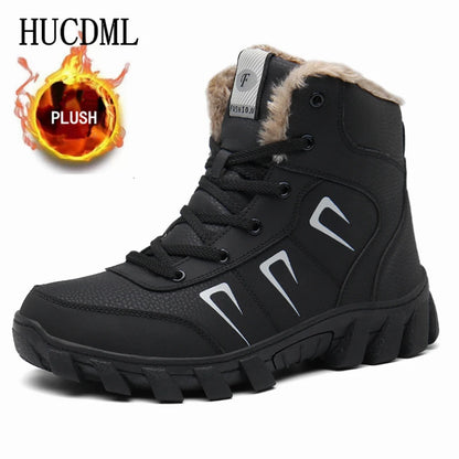 New High Quality Winter Boots for Men Waterproof Warm Thick Plush Snow Ankle Boots Women Unisex Outdoor Non-slip Casual Shoes