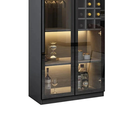 Glass Door Wine Cabinet Modern Simple Living Room Home Light Luxury Dining Side Cabinet Restaurant Meuble Vin Bar Furniture Club