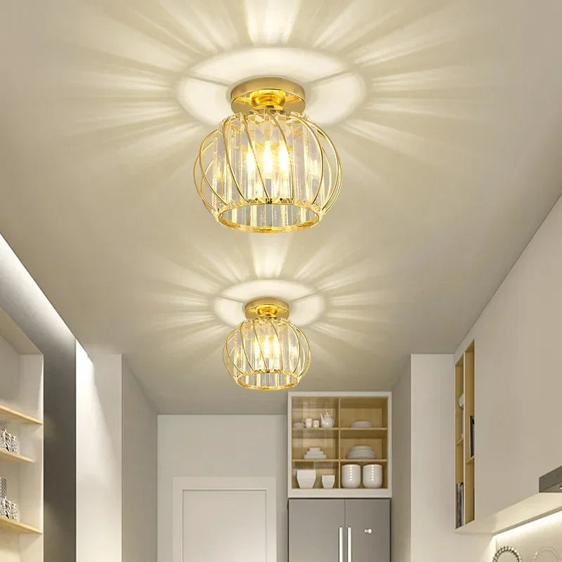 Luxury Led Chandeliers Crystal Ceiling Lamp Aisle Corridor Light For Living Room Bedroom Dining Room Kitchen Chandelier Fixtures