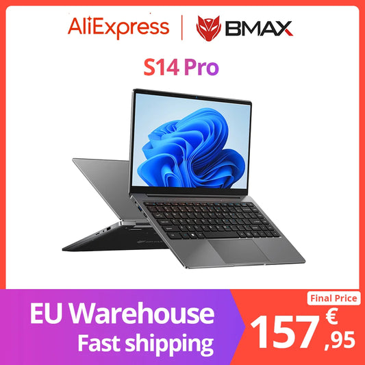 BMAX S14 Pro Intel N5000 8GB RAM 256GB SSD CPU 1920*1080 14 Inch Laptop Windows 11 Notebook Dual Wifi USB laptop PC