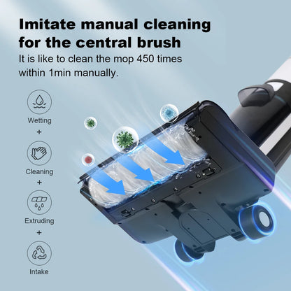 Liectroux i7 Pro Cordless Vacuum Cleaner for Wet And Dry Cleaning, Smart Washing for Home Multi Surface Floor,14Kpa, Self-drying