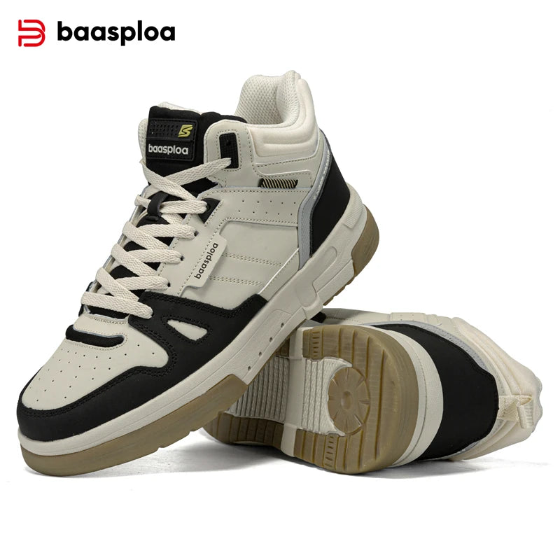 Baasploa Men Winter Sneakers New Fashion Casual Shoes for Men Comfort Plush Warm Cotton Shoes Non-Slip Outdoor Male Sneakers