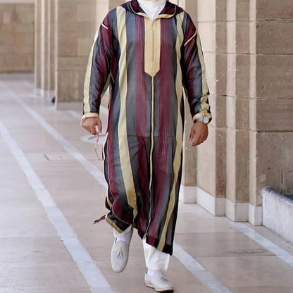 Eid Ramadan Muslim Mens Fashion Jubba Thobe Islamic Hoodies Robe Saudi Arabic Abaya Clothing Dubai Turkish Male Shirts 2022