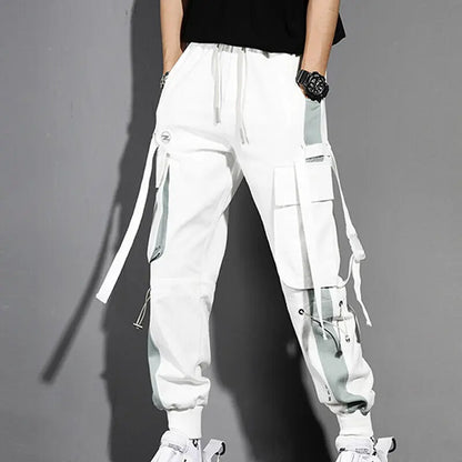 New 2024 Men Casual Trouser Streetwear High Waist Cargo Pants Joggers Versatile Hip Hop Harem Pants Casual Male Trousers