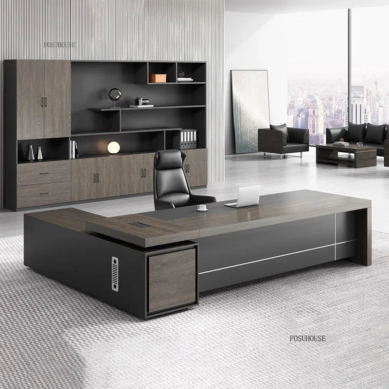 European Retro Boss Office Desks Modern Simple Company Staff Training Desk Office Furniture Nordic Designer Study Office Desk