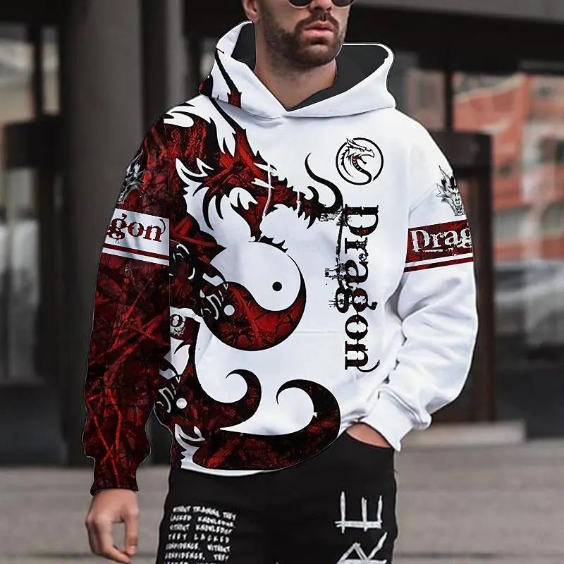 Men's Hoodie 3D Printed sweatshirts outdoors Pullover clothing Daily Fashion Autumn oversized Long Sleeve Hoodies for Men