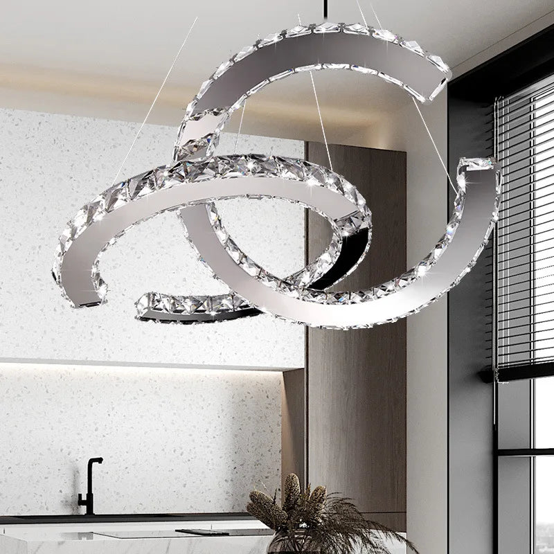 Crystal Chandeliers Luminaria Nordic Pendant Lamp Decorative LED Ceiling Lamps Hanging Light Fixture For Dining Room Bedroom