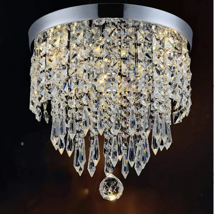 European style light luxury crystal Lustre chandelier living room bedroom bedroom E27 crystal ceiling lamp Fixtures Home Decor