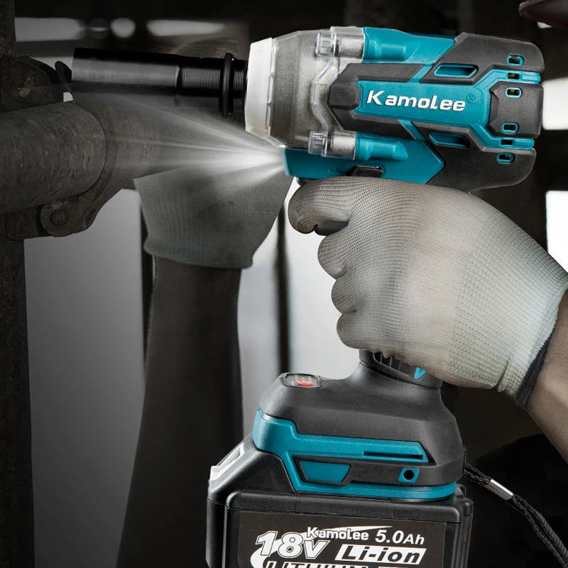 Kamolee  520N.m High Torque Brushless Electric Impact Wrench 1/2 & 1/4 Inch Compatible With Makita 18V Battery [DTW285-B]