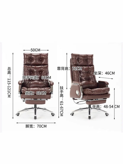 Commerce Leather Office Chair Electric Massage Legs Vanity Gaming Chair Headrest Study Silla De Escritorio Office Furniture Wall