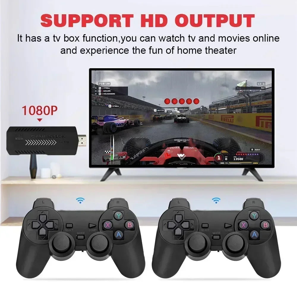 X2 Plus 256G 50000 Games GD10 Pro 4K Game Stick 3D HD Retro Video Game Console Wireless Controller TV 50 Emulator For PS1/N64/DC